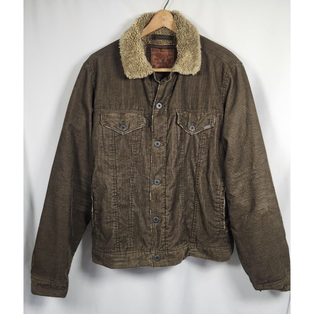 American Eagle Outfitters Vintage Sherpa Corduroy Jacket Size Large